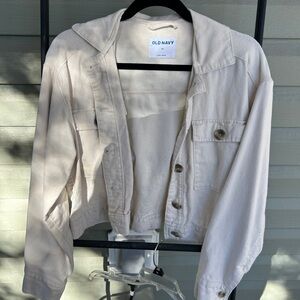 Old Navy Beige Denim Jean Jacket (XS)